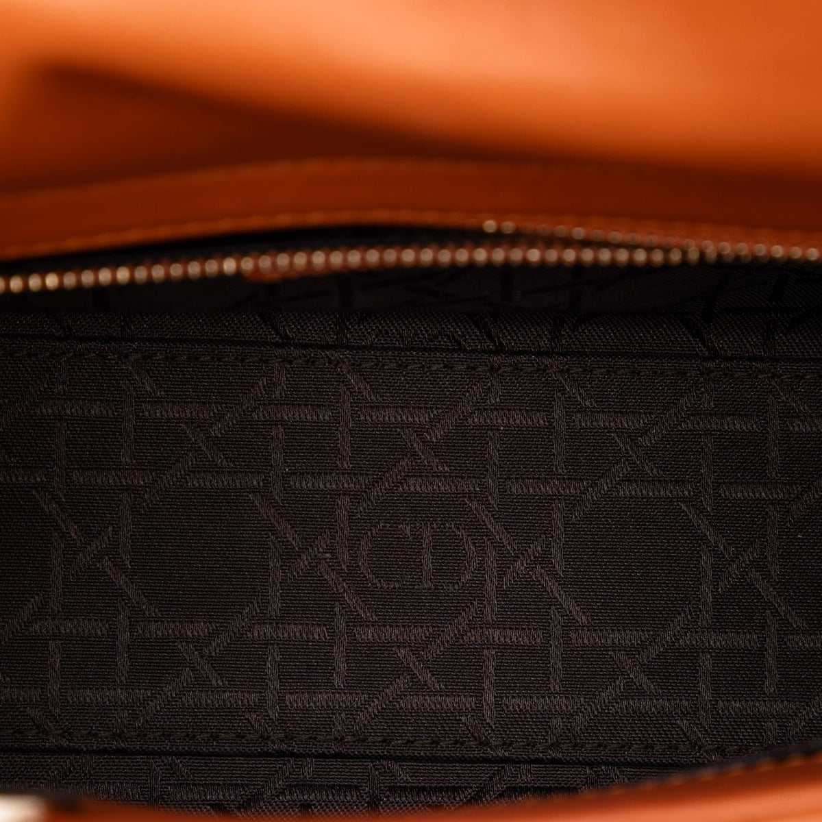Second hand Dior Lady Dior Small Lambskin Leather My ABCDior Cannage Tote Handbag Orange - Tabita Bags