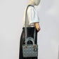 Second hand Dior Lady Dior Small My ABCDior Cannage Lambskin Leather 2 - Ways Tote Bag Grey - Tabita Bags