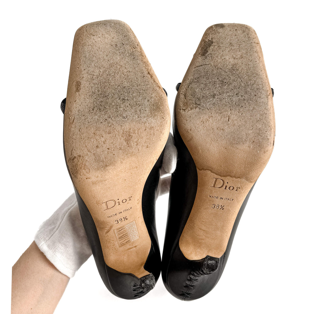 Second hand Dior Leather Pump 38 1/2 Black - Tabita Bags
