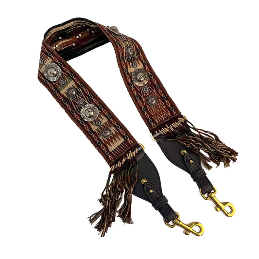 Second hand Dior Medallion Leather & Fabric Vintage Shoulder Strap Bicolor - Tabita Bags