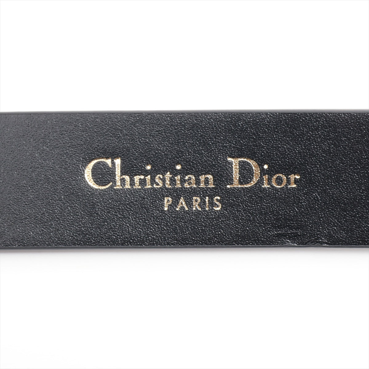 Second hand Dior Metamorphose Ultrasmooth Calfskin Leather Thin Belt 75 Black - Tabita Bags