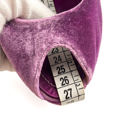 Second hand Dior Miss Dior Peep Toes 135 Velvet Pump 40.5 Purple - Tabita Bags