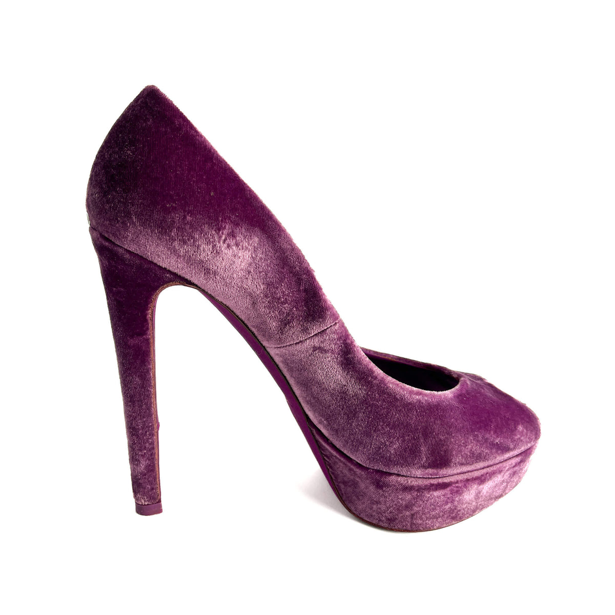 Second hand Dior Miss Dior Peep Toes 135 Velvet Pump 40.5 Purple - Tabita Bags