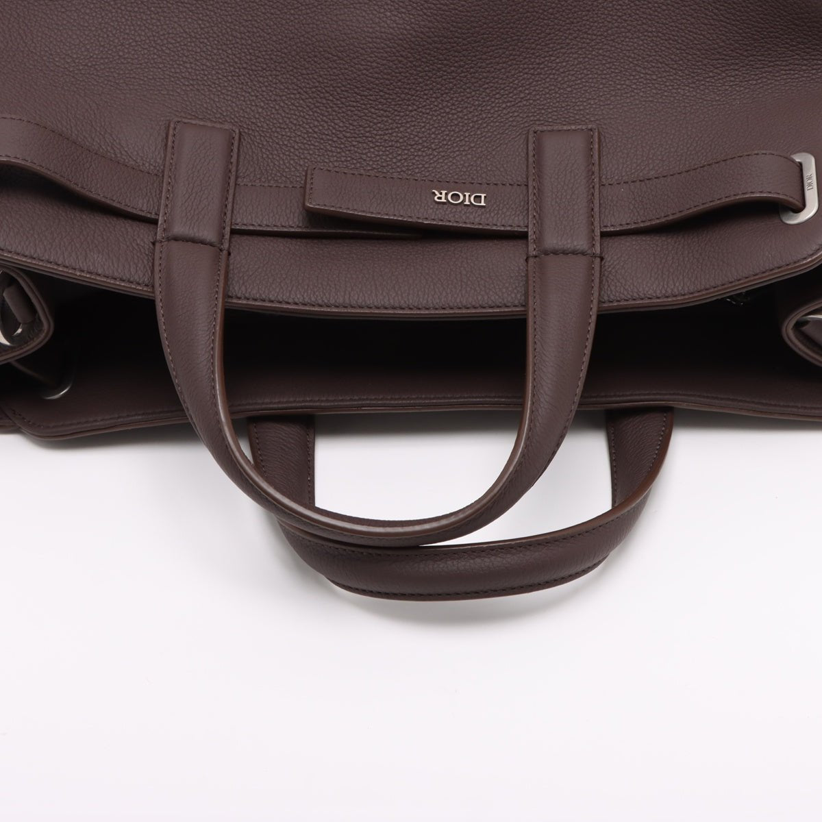 Second hand Dior Normandie Medium Calfskin Men's Tote Crossbody Brown - Tabita Bags