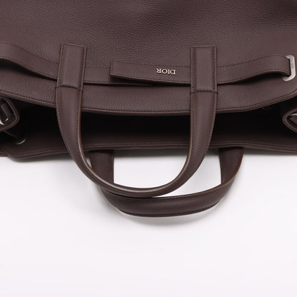 Second hand Dior Normandie Medium Calfskin Men's Tote Crossbody Brown - Tabita Bags