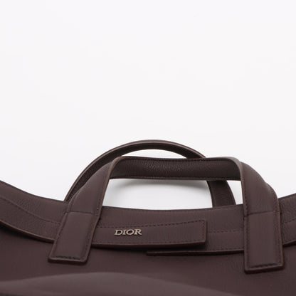 Second hand Dior Normandie Medium Calfskin Men's Tote Crossbody Brown - Tabita Bags