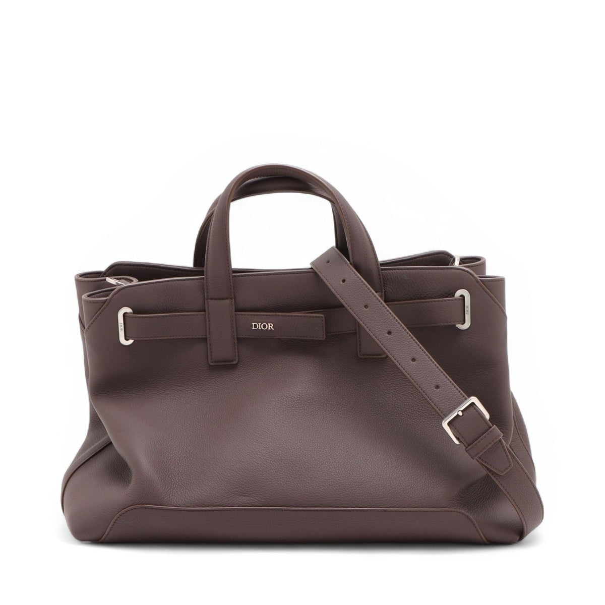 Second hand Dior Normandie Medium Calfskin Men's Tote Crossbody Brown - Tabita Bags