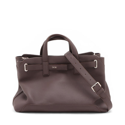Second hand Dior Normandie Medium Calfskin Men's Tote Crossbody Brown - Tabita Bags