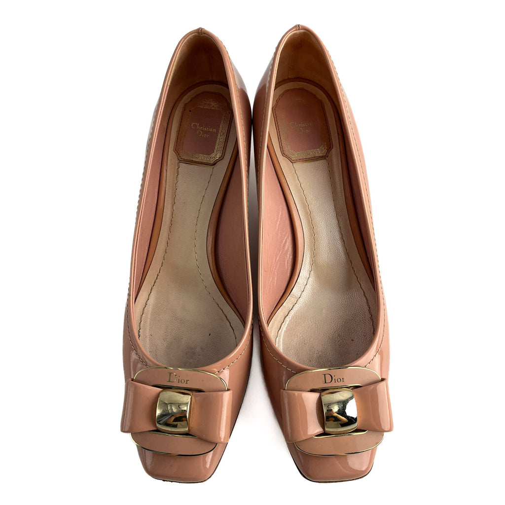 Second hand Dior Pump Patent Leather Shoes 40 Dust Pink - Tabita Bags