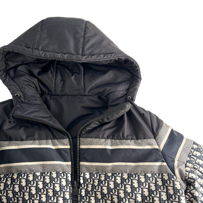Second hand Dior Quilted Jacket Long Polyester Reversible Oblique Ready to Wear S Blue - Tabita Bags