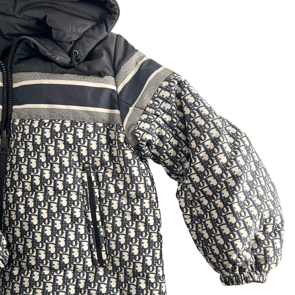 Second hand Dior Quilted Jacket Long Polyester Reversible Oblique Ready to Wear S Blue - Tabita Bags