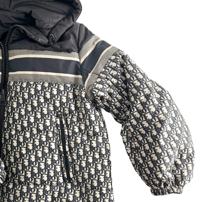 Second hand Dior Quilted Jacket Long Polyester Reversible Oblique Ready to Wear S Blue - Tabita Bags