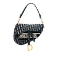 Second hand Dior Saddle Canvas No Strap Handbag Blue - Tabita Bags