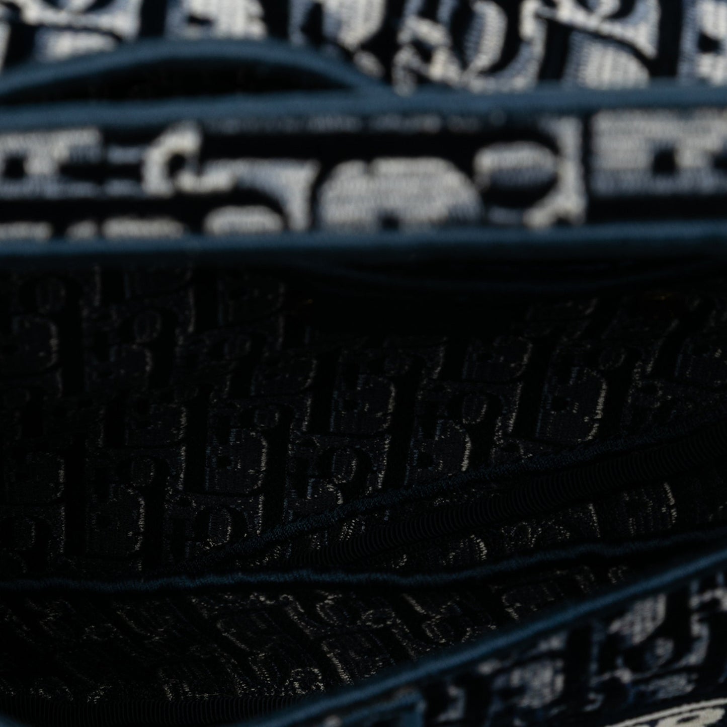 Second hand Dior Saddle Canvas No Strap Handbag Blue - Tabita Bags