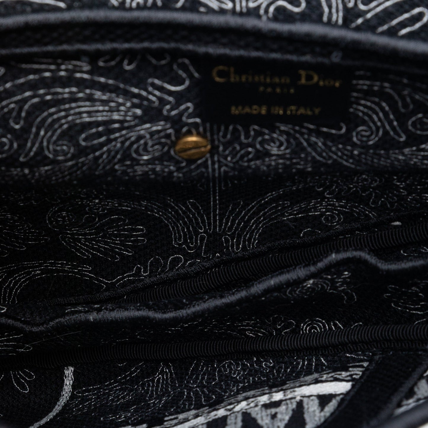Second hand Dior Saddle Canvas No Strap Handbag Ornamental Cornely Black - Tabita Bags