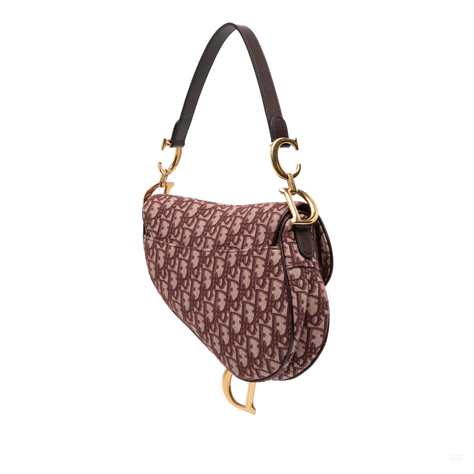 Second hand Dior Saddle Canvas No Strap Handbag Red - Tabita Bags