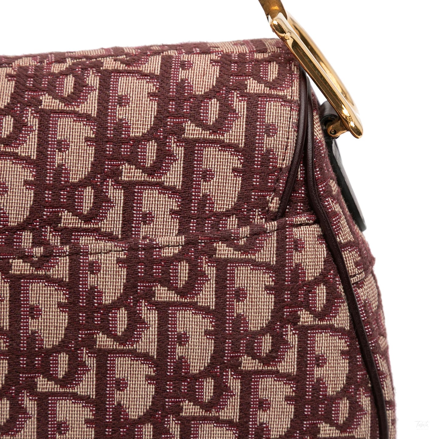 Second hand Dior Saddle Canvas No Strap Handbag Red - Tabita Bags