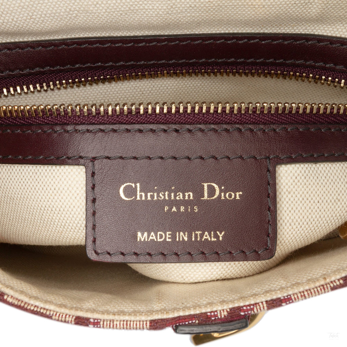 Second hand Dior Saddle Canvas No Strap Handbag Red - Tabita Bags