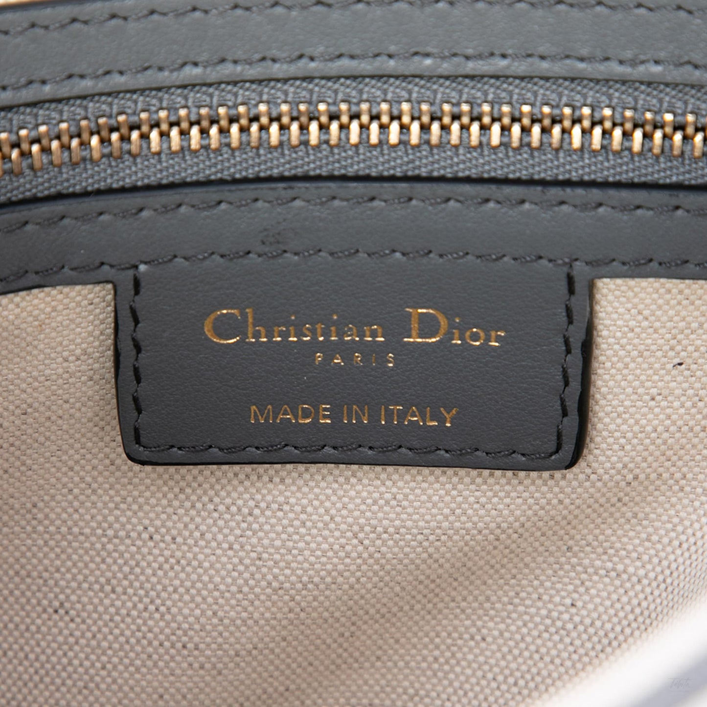 Second hand Dior Saddle Canvas No Strap Handbag Toile De Jouy Grey - Tabita Bags
