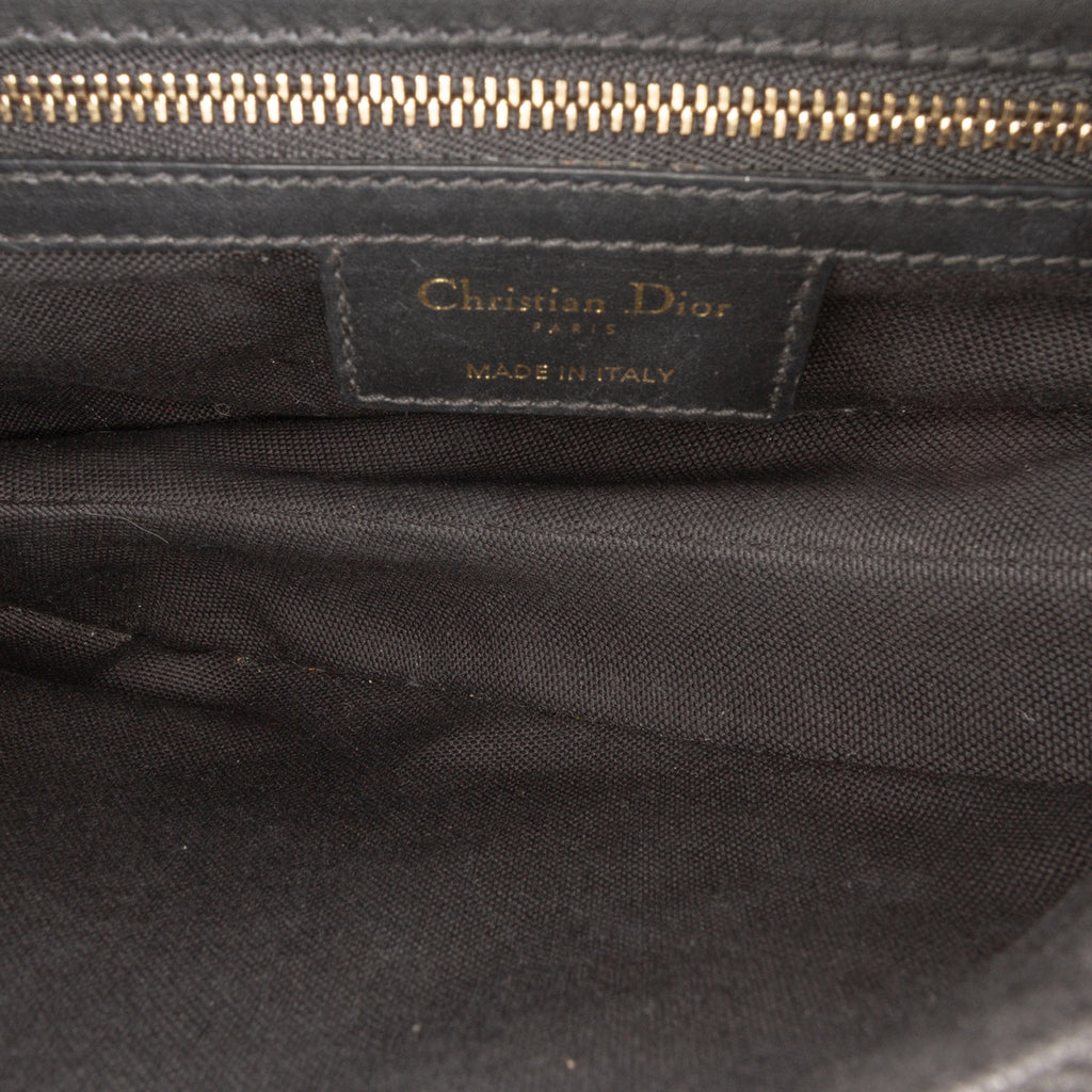 Second hand Dior Saddle Canvas Saddle Handbag No Strap Black - Tabita Bags