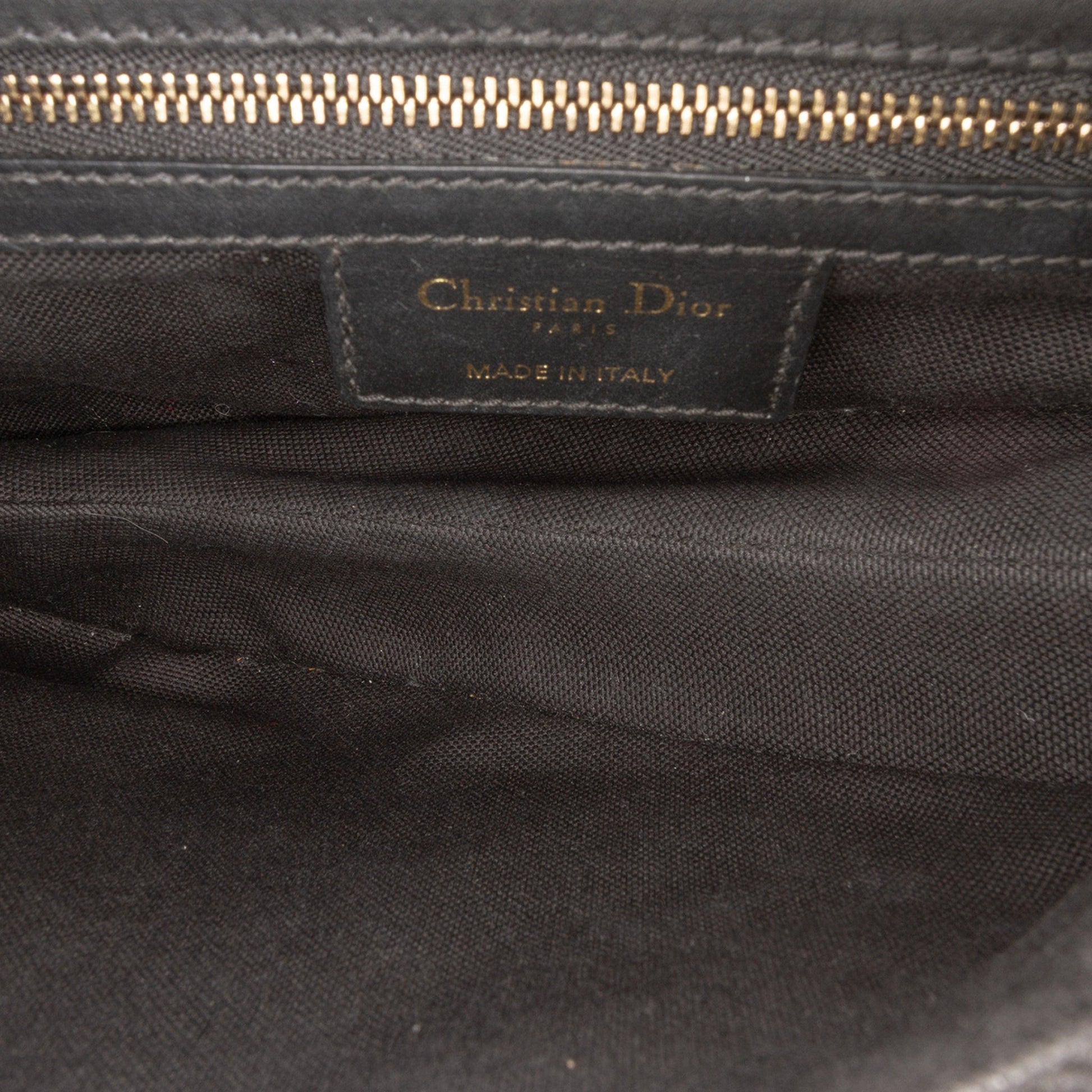 Second hand Dior Saddle Canvas Saddle Handbag No Strap Black - Tabita Bags