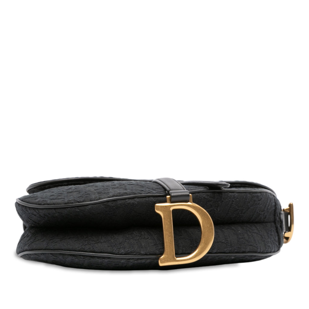 Second hand Dior Saddle Canvas Saddle Handbag No Strap Black - Tabita Bags