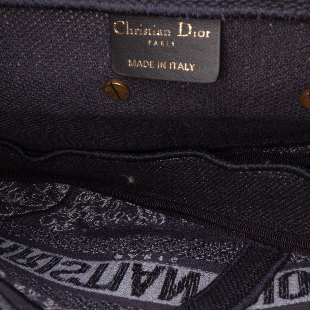 Second hand Dior Saddle Canvas Saddle Handbag No Strap Black - Tabita Bags
