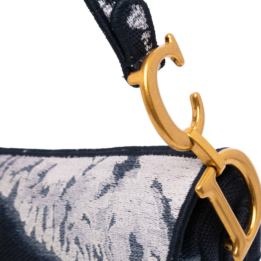 Second hand Dior Saddle Canvas Saddle Handbag No Strap Black - Tabita Bags