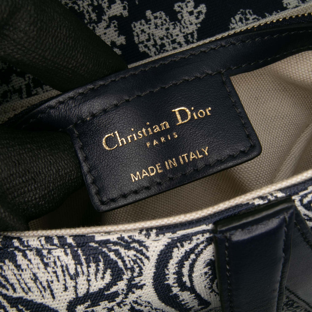 Second hand Dior Saddle Canvas Saddle Handbag No Strap Blue - Tabita Bags