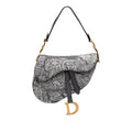 Second hand Dior Saddle Canvas Saddle Handbag No Strap Grey - Tabita Bags