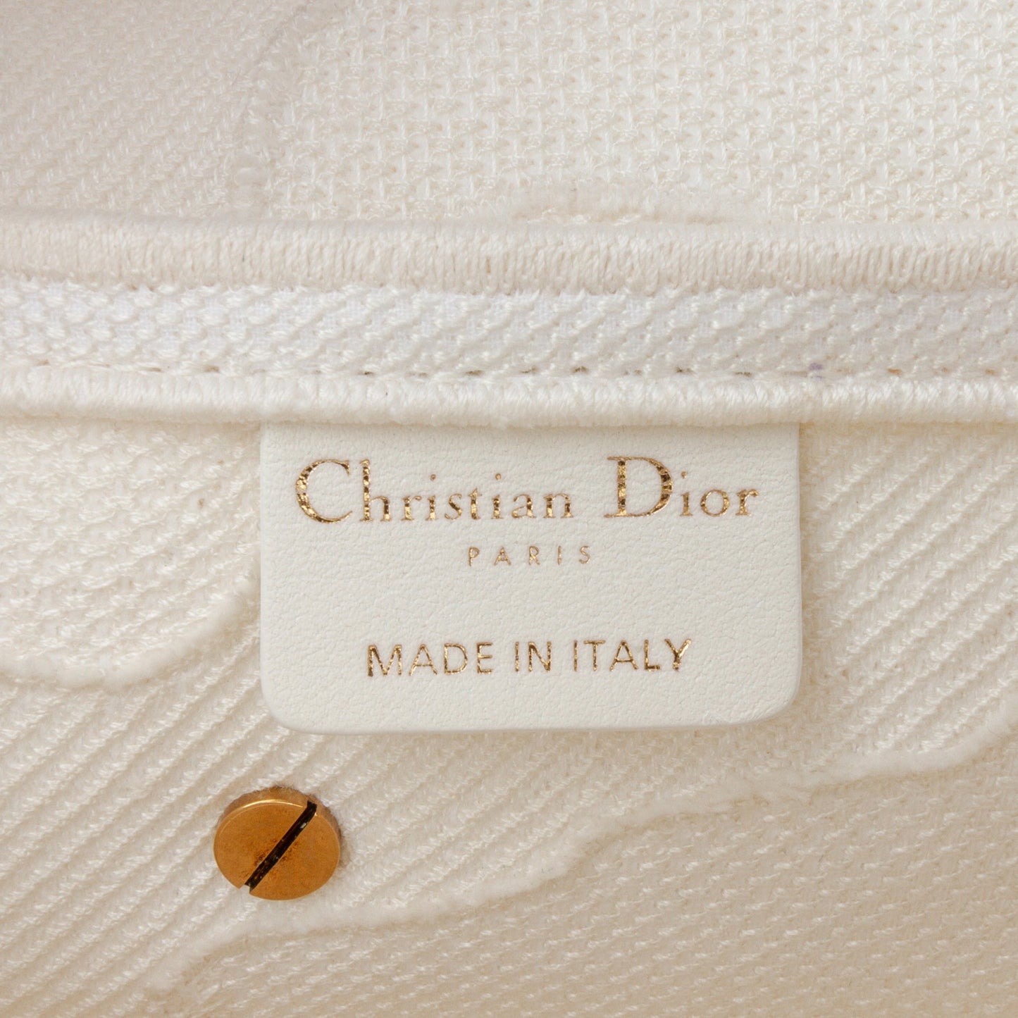 Second hand Dior Saddle Canvas Saddle Handbag No Strap White - Tabita Bags