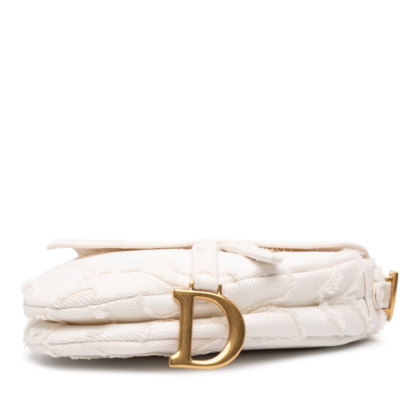 Second hand Dior Saddle Canvas Saddle Handbag No Strap White - Tabita Bags