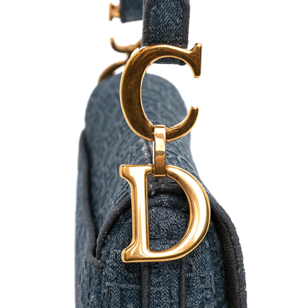 Second hand Dior Saddle Denim Shoulder Bag Blue - Tabita Bags