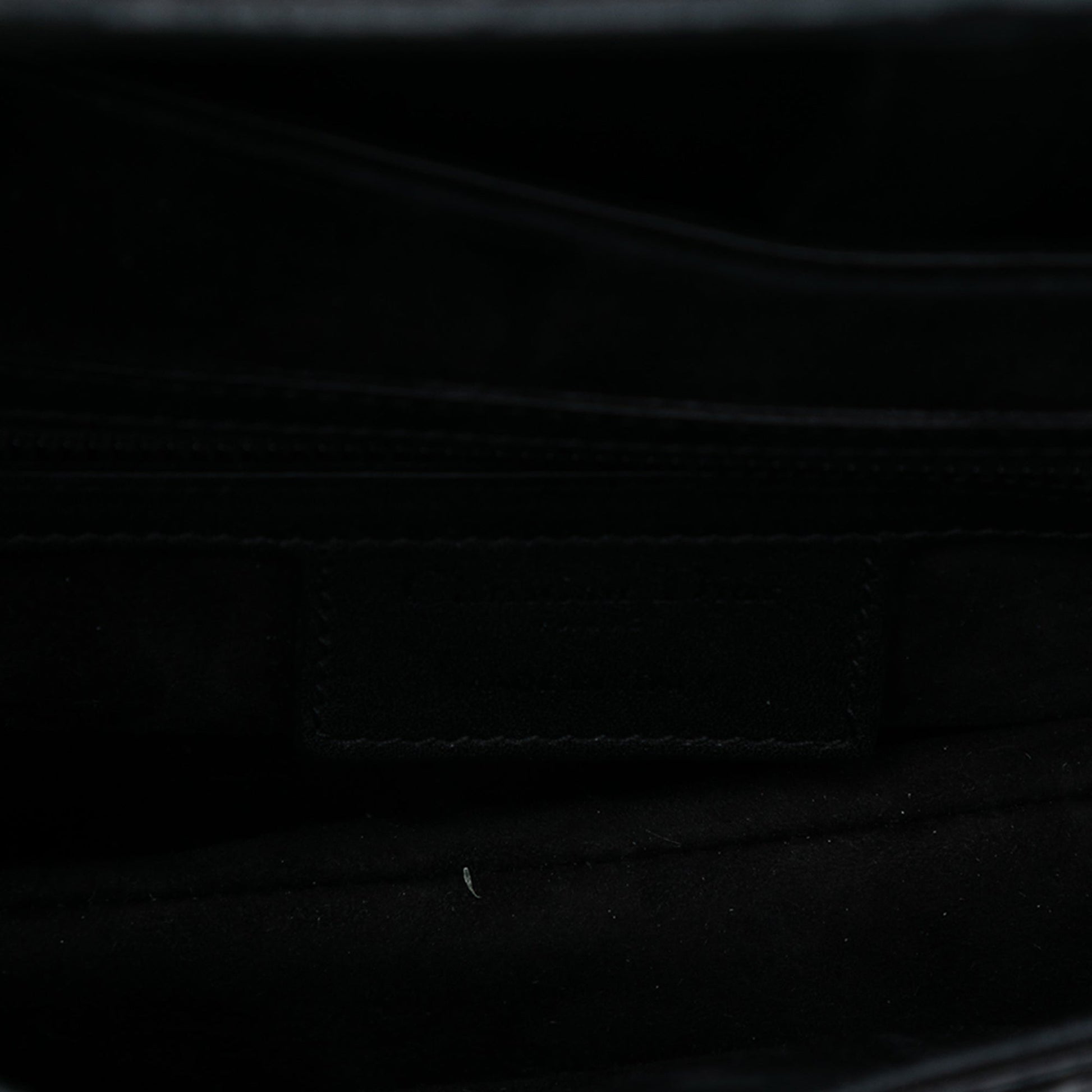 Second hand Dior Saddle Embossed Calfskin Leather Oblique No Strap Handbag Black - Tabita Bags