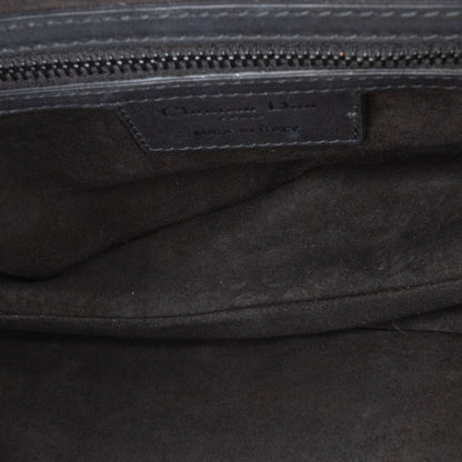 Second hand Dior Saddle Grained Calfskin Leather No Strap Handbag Black - Tabita Bags