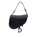 Second hand Dior Saddle Grained Calfskin Leather No Strap Handbag Black - Tabita Bags