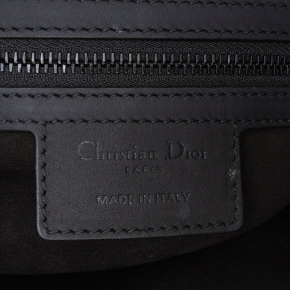 Second hand Dior Saddle Grained Calfskin Leather No Strap Handbag Black - Tabita Bags
