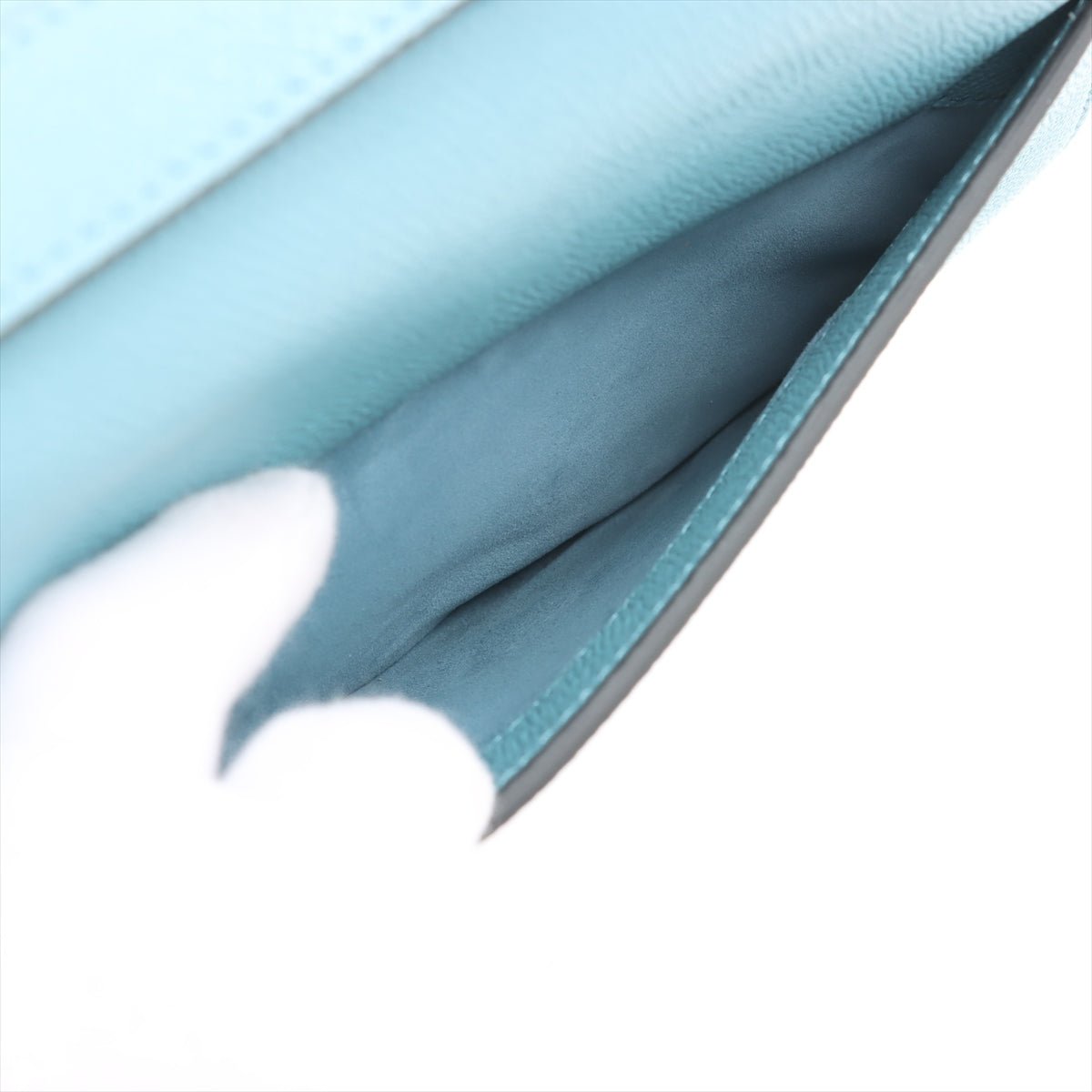 Second hand Dior Saddle Grained Calfskin Leather No Strap Handbag Blue - Tabita Bags