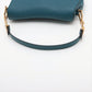 Second hand Dior Saddle Grained Calfskin Leather Saddle Handbag No Strap Blue - Tabita Bags