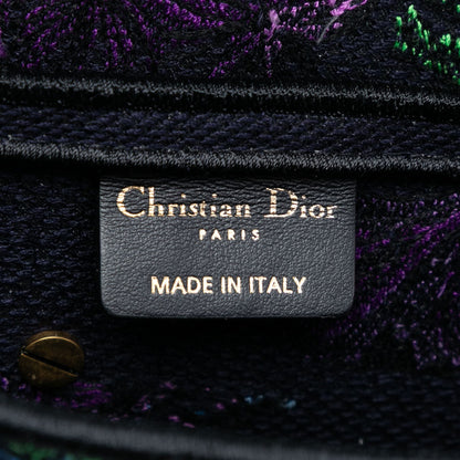 Second hand Dior Saddle Mini Canvas Embroidery Shoulder Bag Blue - Tabita Bags