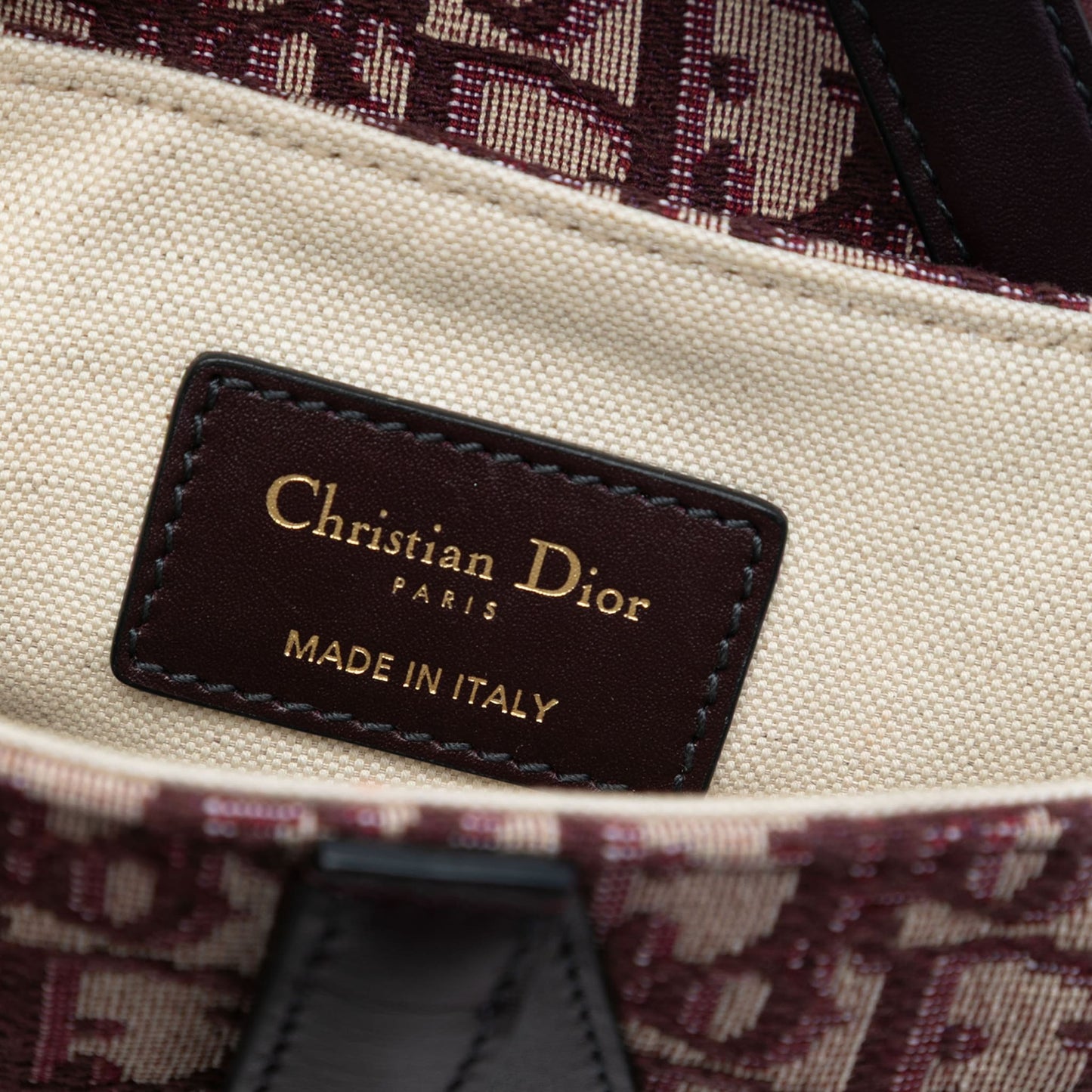 Second hand Dior Saddle Mini Canvas Embroidery Shoulder Bag Oblique Red - Tabita Bags