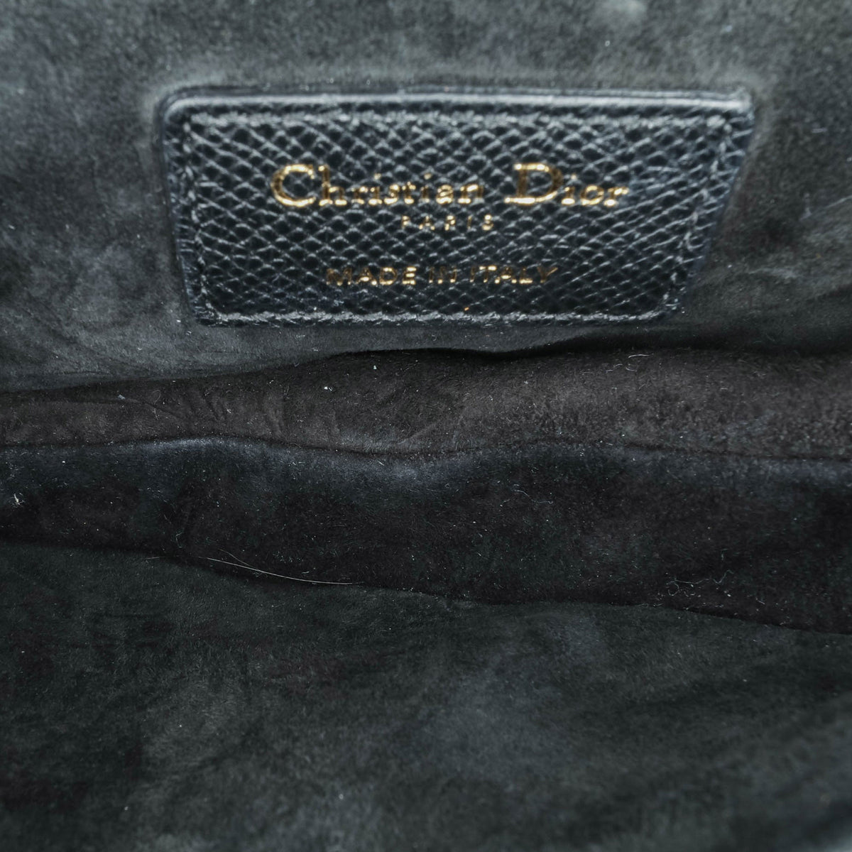 Second hand Dior Saddle Mini Grained Calfskin Leather Handbag No Strap Black - Tabita Bags