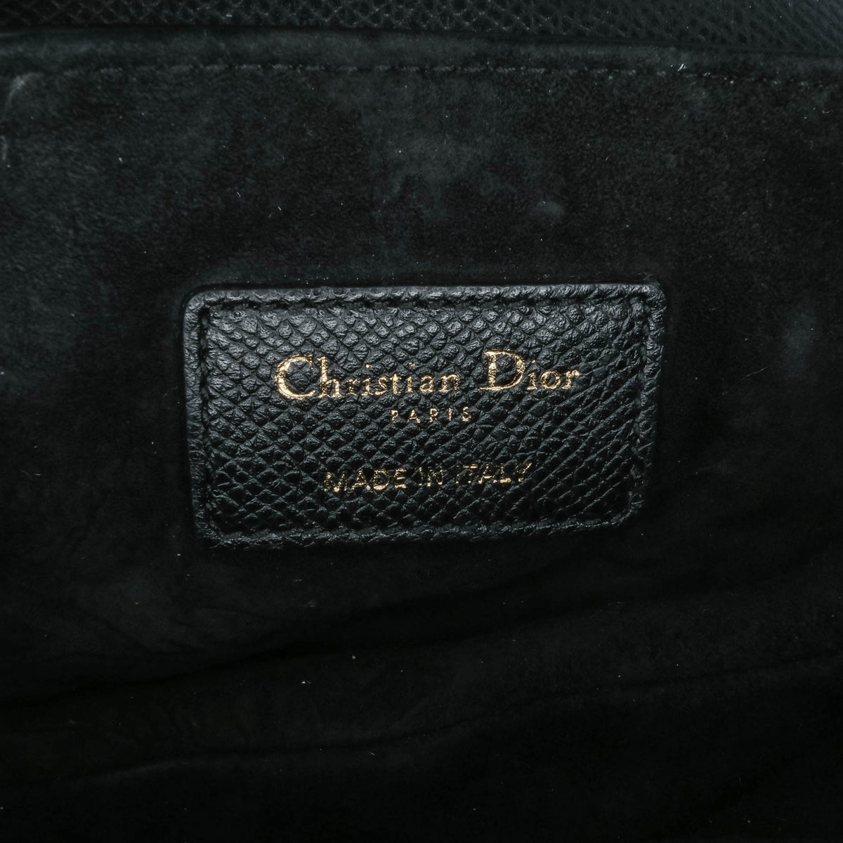 Second hand Dior Saddle Mini Grained Calfskin Leather Handbag No Strap Black - Tabita Bags