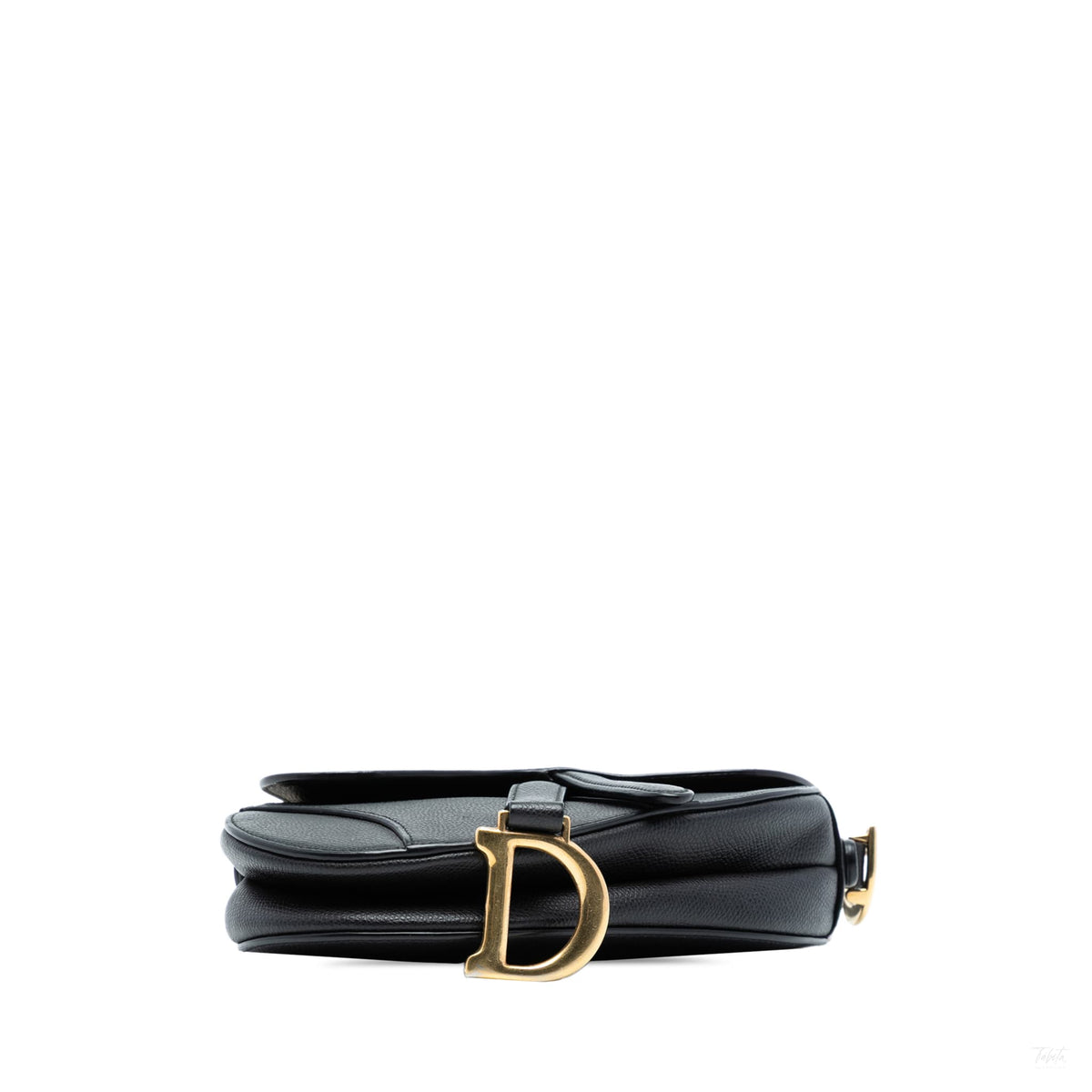 Second hand Dior Saddle Mini Grained Calfskin Leather No Strap Handbag Black - Tabita Bags