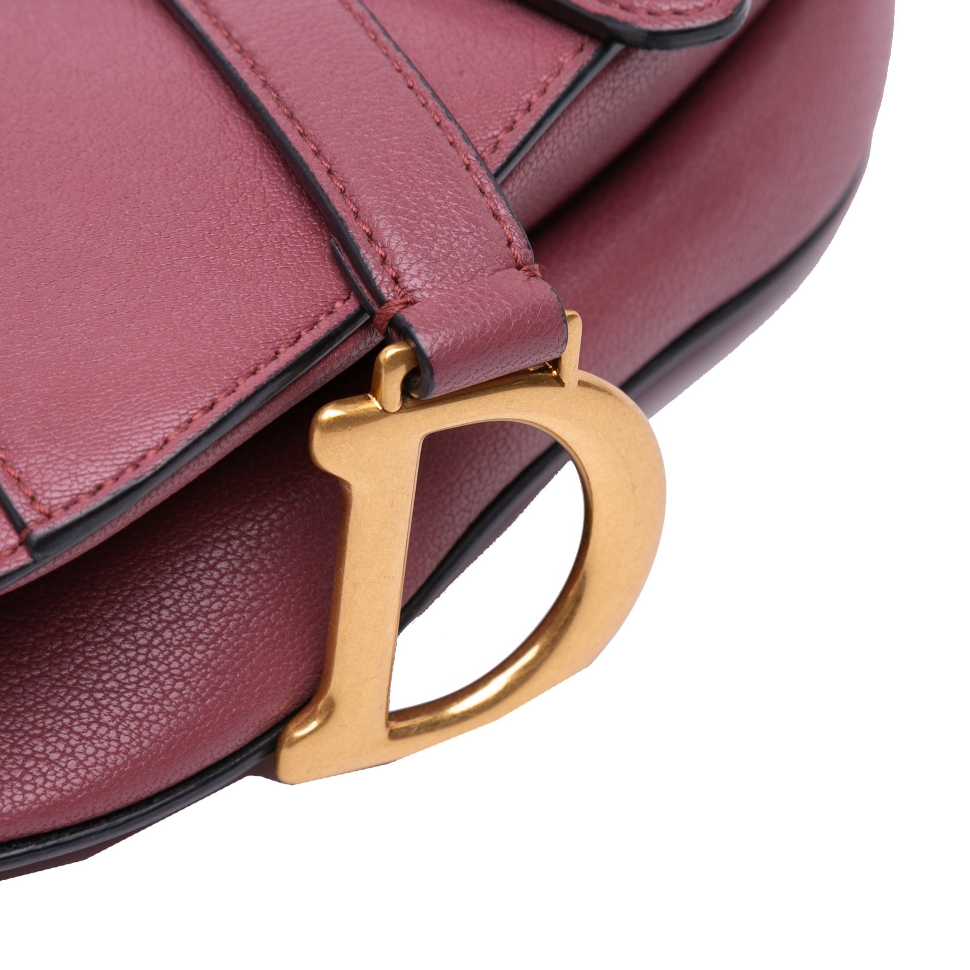 Second hand Dior Saddle Mini Ultrasmooth Calfskin Leather Handbag No Strap Pink - Tabita Bags
