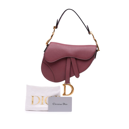 Second hand Dior Saddle Mini Ultrasmooth Calfskin Leather Handbag No Strap Pink - Tabita Bags