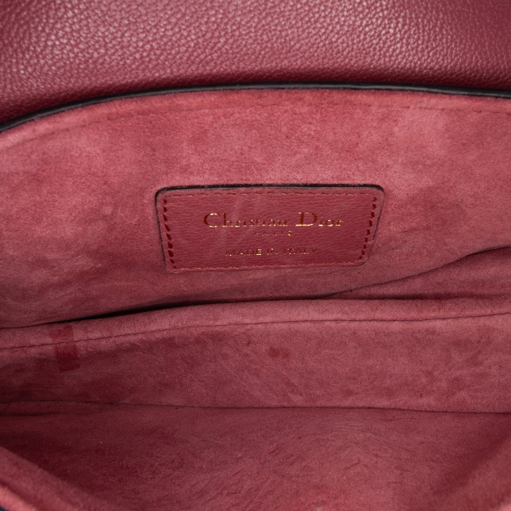 Second hand Dior Saddle Mini Ultrasmooth Calfskin Leather Handbag No Strap Pink - Tabita Bags
