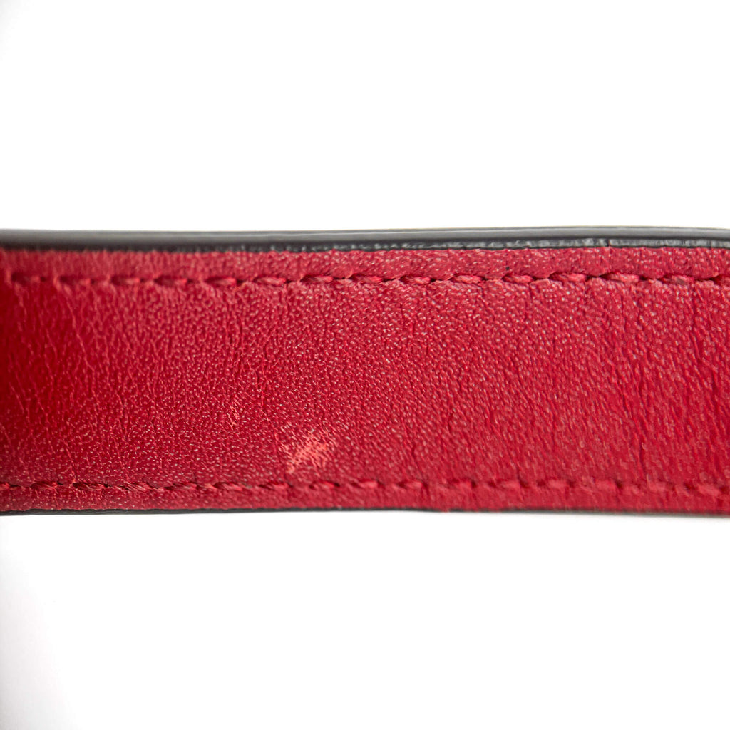Second hand Dior Saddle Mini Ultrasmooth Calfskin Leather No Strap Handbag Cherry Red - Tabita Bags