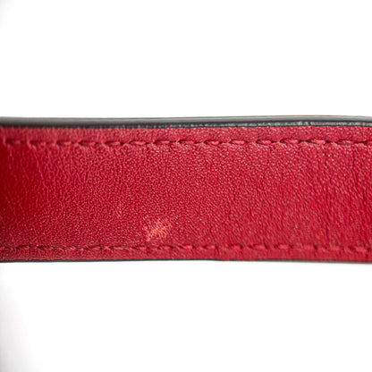 Second hand Dior Saddle Mini Ultrasmooth Calfskin Leather No Strap Handbag Cherry Red - Tabita Bags