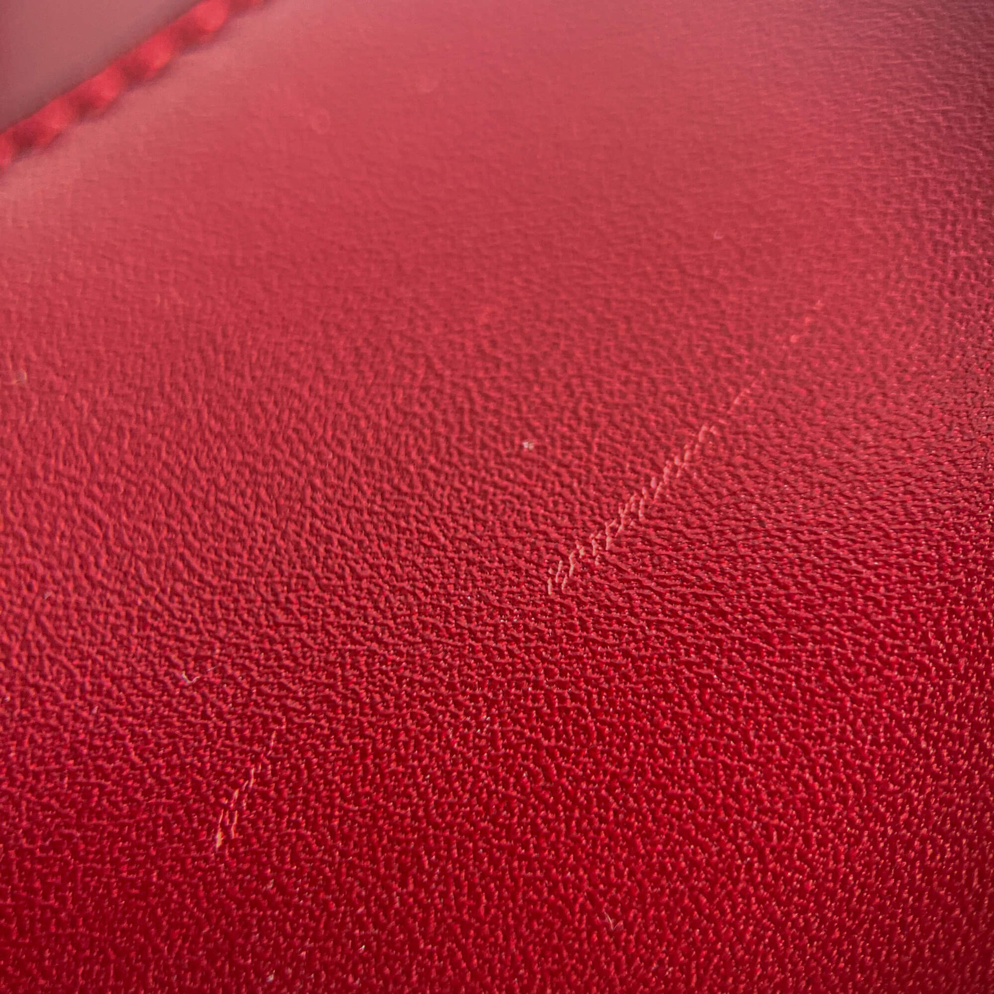 Second hand Dior Saddle Mini Ultrasmooth Calfskin Leather No Strap Handbag Cherry Red - Tabita Bags